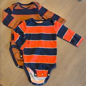 Very Gently Worn Striped Long Sleeve Kids Onesies - Carters 3M